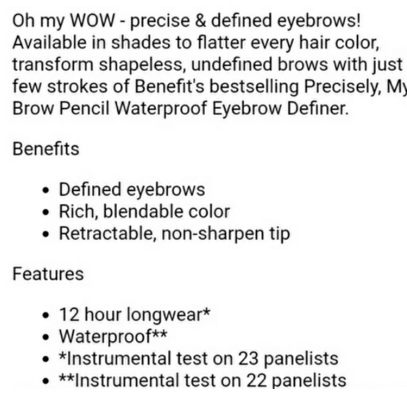 BENEFIT COSMETICS Brow Pencil 🔸 - Picture 5 of 8